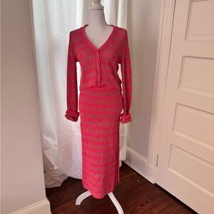 Rag & Bone Vibrant Pink Knit Set